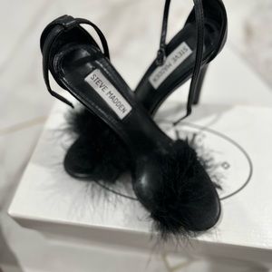 Steve Madden Scarlett fur prom dress shoes